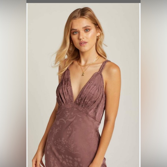 Spell and the Gypsy  Rosalie Jacquard Slip Dress NWT. Mauve Large - Picture 2 of 16
